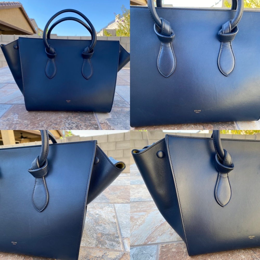 SOLD Celine Small Tie Palmalato Leather Tote - Picture 5 of 15